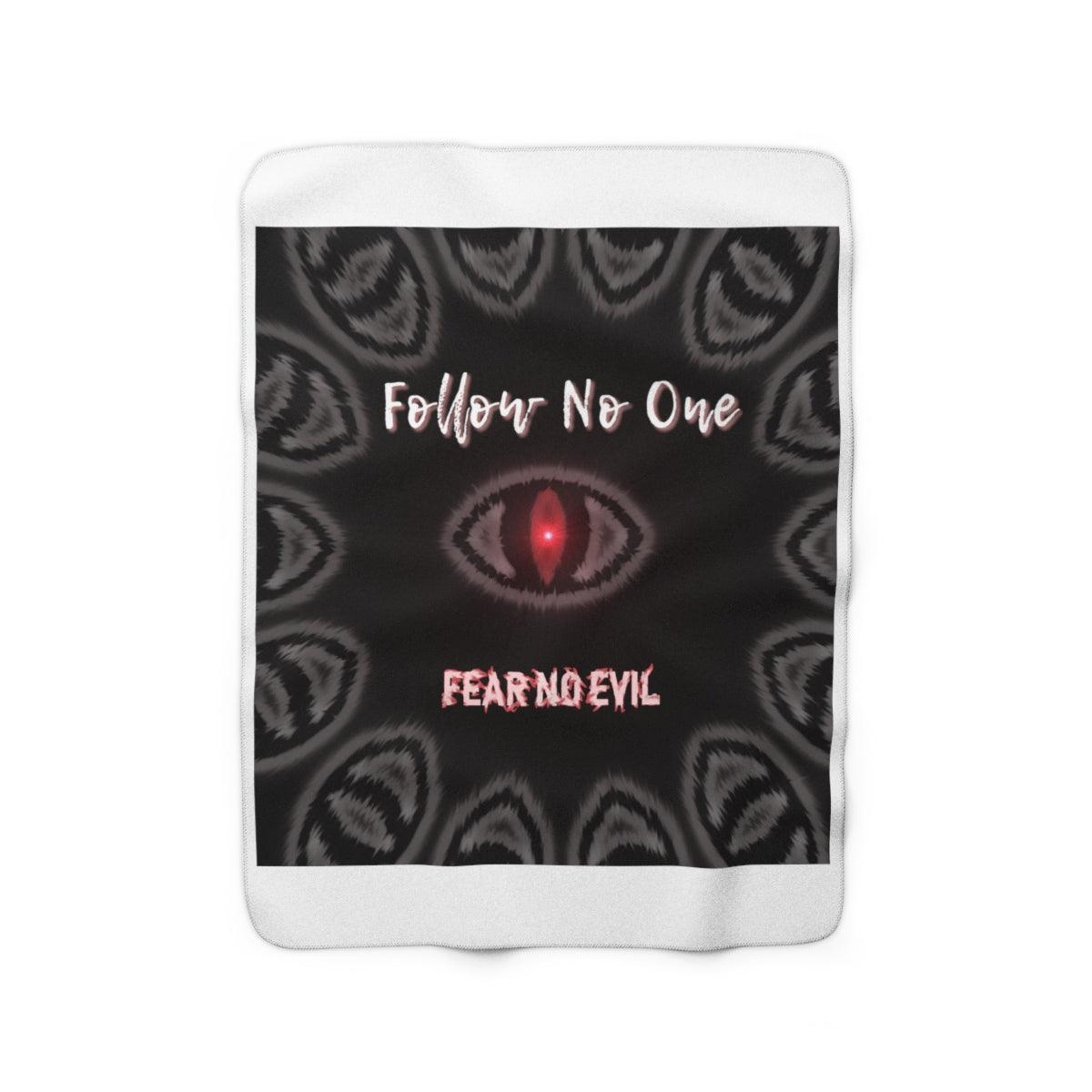 Fear No Evil Sherpa Fleece Blanket - FollowNooneStore